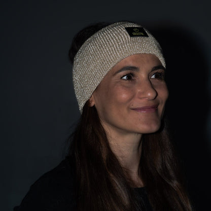 SeeMe Stirnband in Beige, reflektierend
