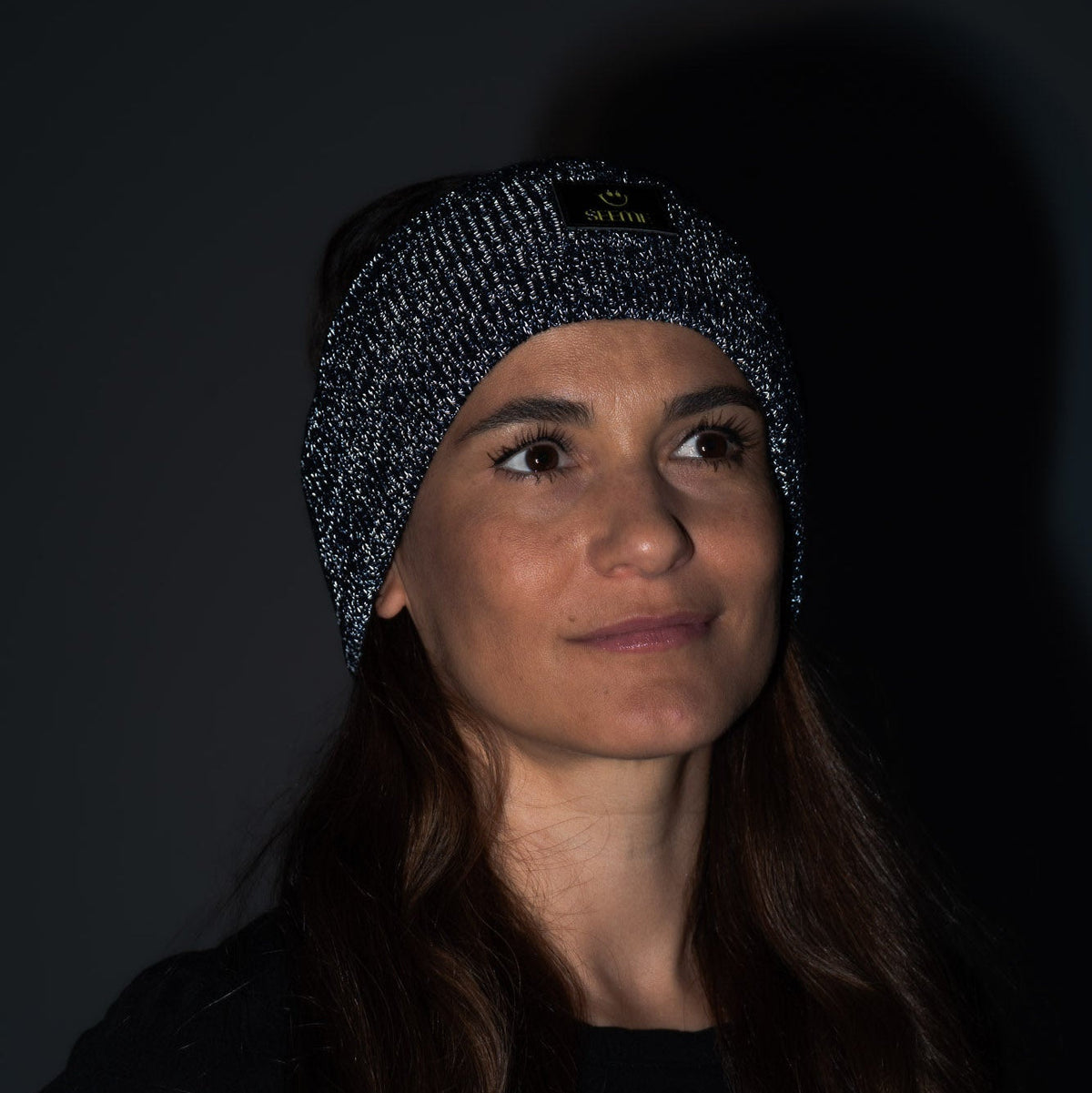 SeeMe Stirnband in Dunkelblau, reflektierend
