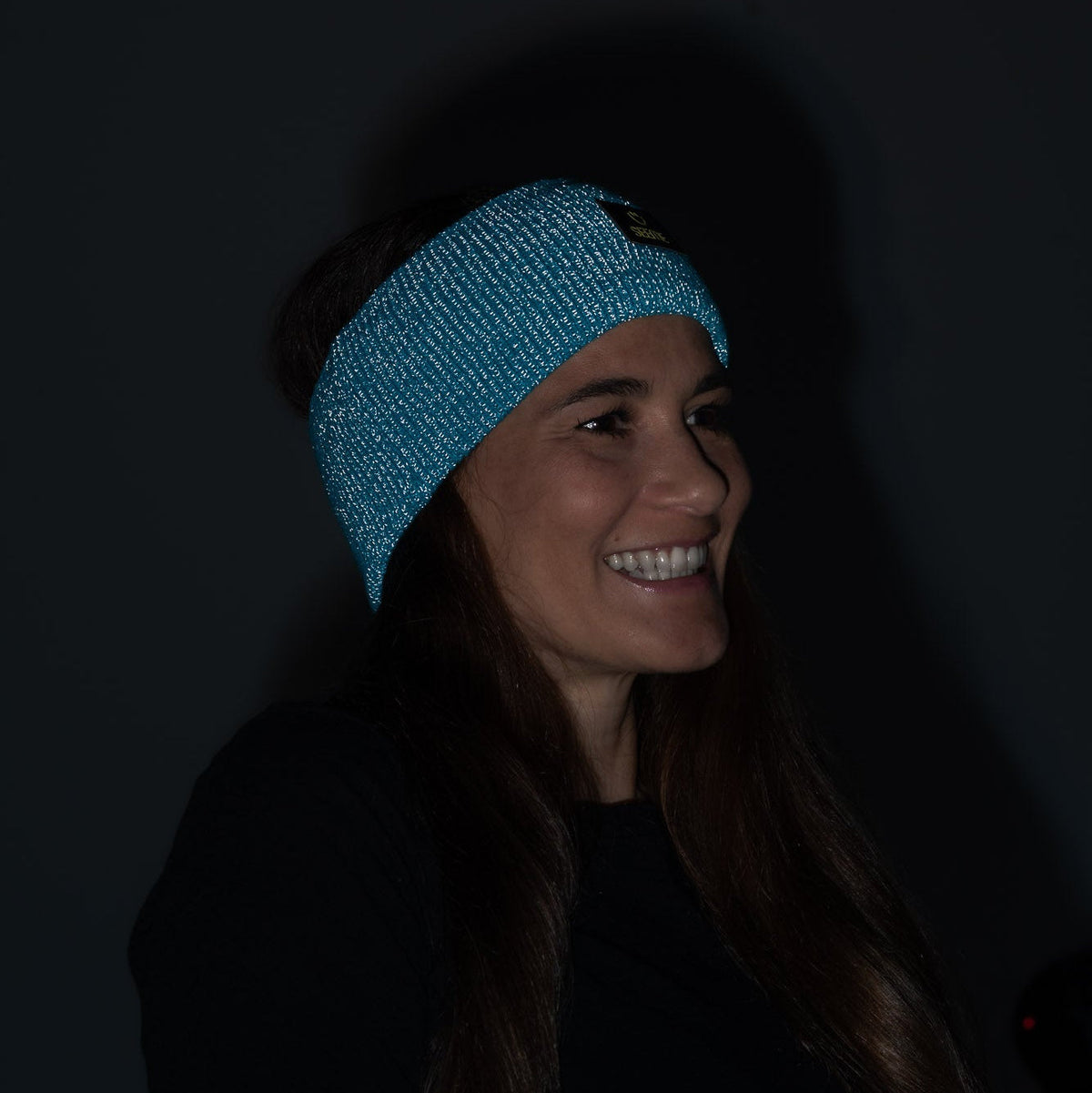 SeeMe Stirnband in Hellblau, reflektierend
