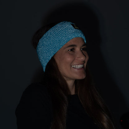 SeeMe Stirnband in Hellblau, reflektierend